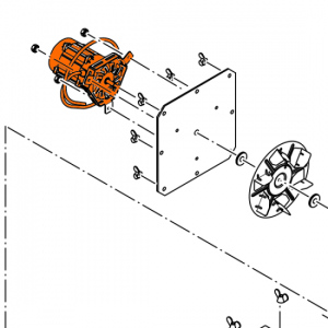 Motor ventilítoru Dakon NP Pyro / Buderus S121